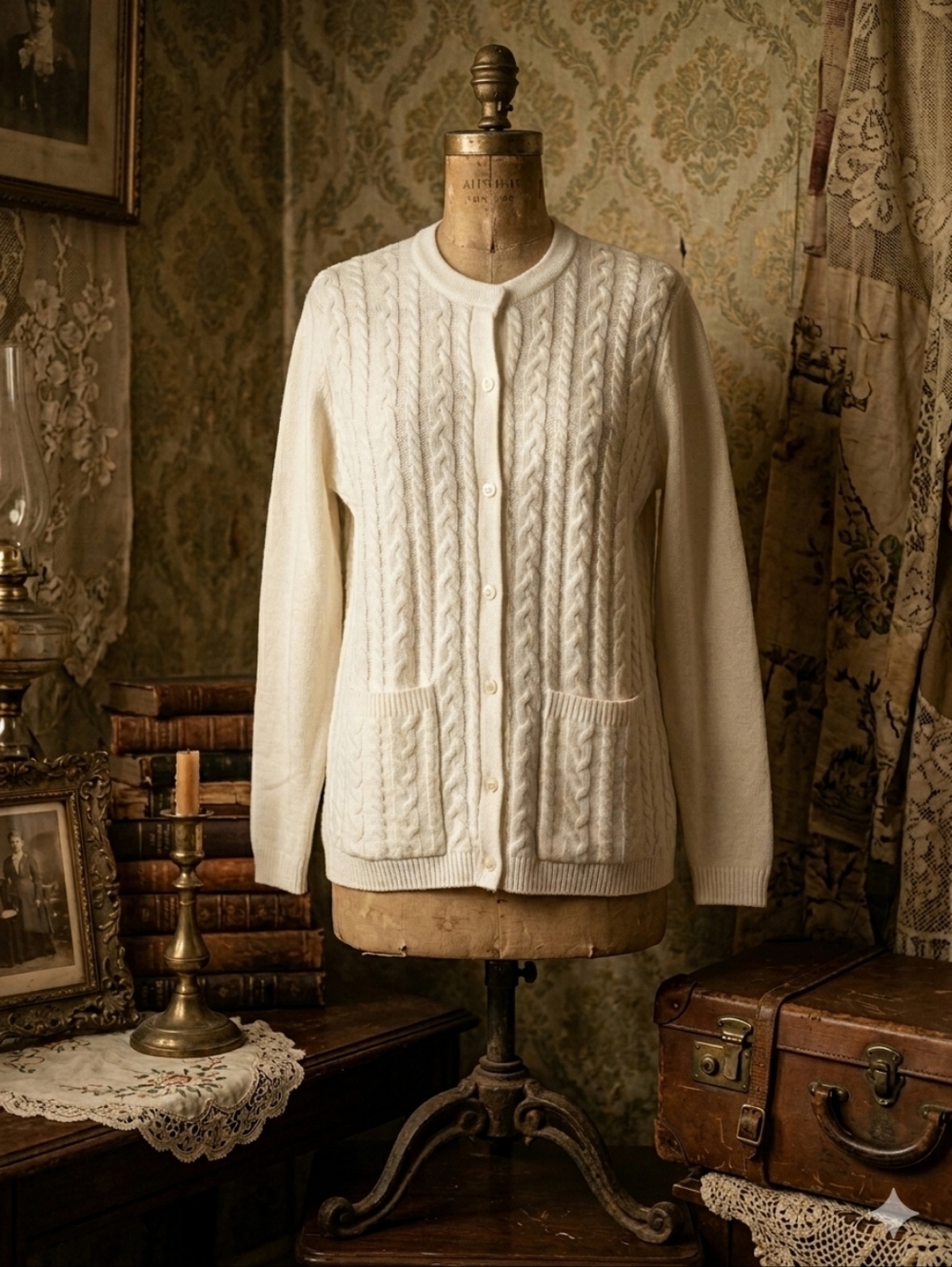 Vintage Deadstock Excelsior Cable Knit Cardigan 1990's